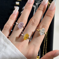 Oval  Ice Flower Cut CZ Wedding Ring JDY120849