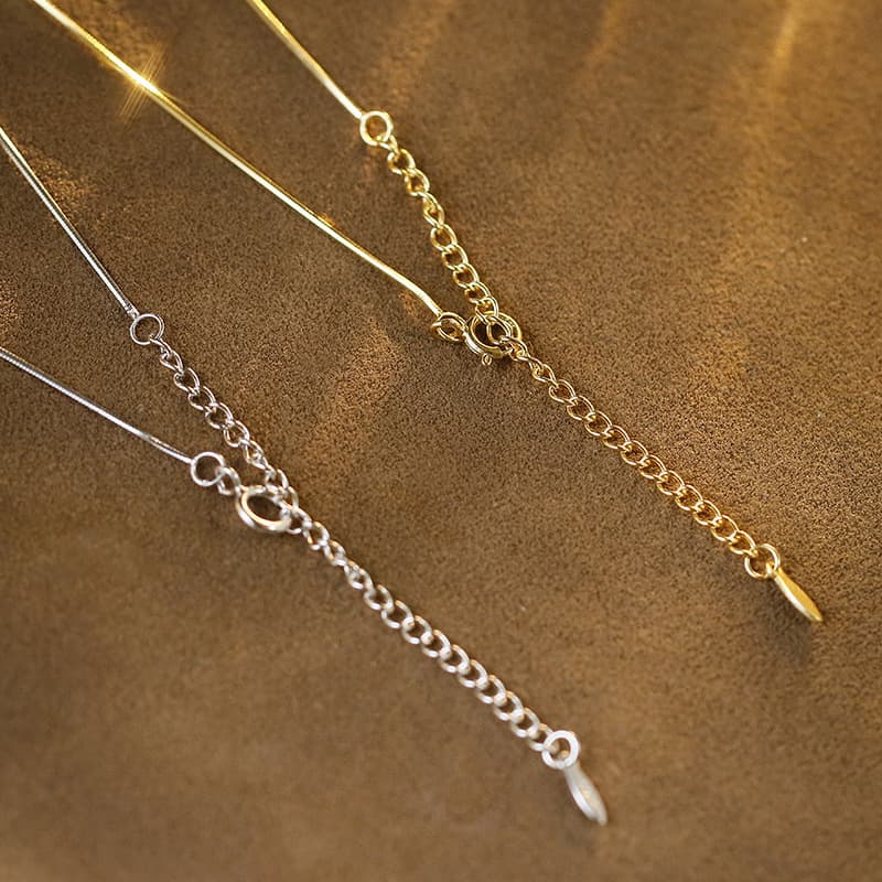 Sterling Silver Herringbone Chain Necklace GS2798