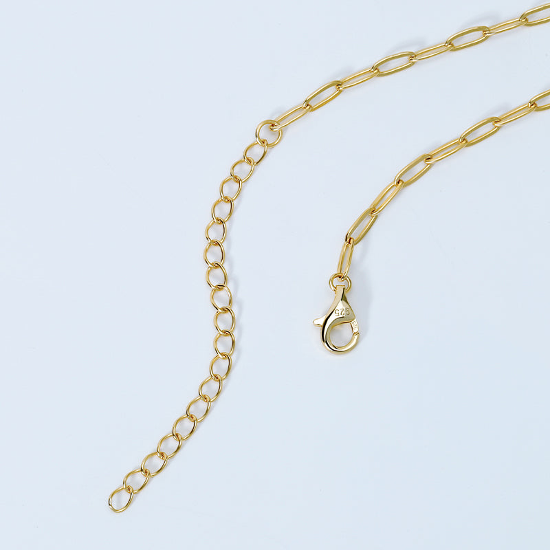 Silver Paperclip Chain Necklace