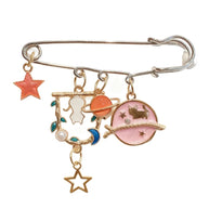 Enamel Multi Charms Paperclip Brooch JCH3262