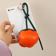 Persimmon Keychain | PU Cotton Charm | Lucky Gift