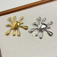 Firework Brooch | Polished Metal Statement Pin for Blazers