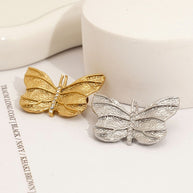 Stainless Steel Butterfly Brooch | Elegant Pin for Women