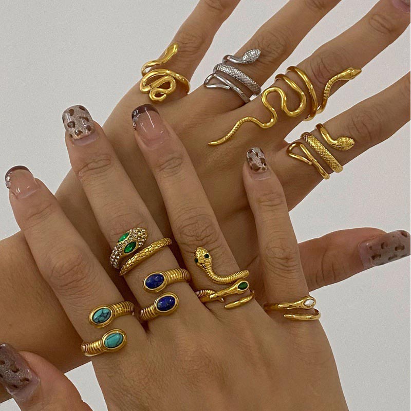 Stainless Steel Snake Ring JXRW2311003-7