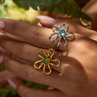 Minimalist Flower Shaped Ring