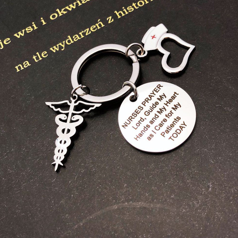 Nurse Keychain | Stainle Steel Round | Doctor Gift