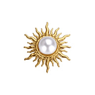 Renaissance Pearl Brooch | Bohemian Elegant High-Shine Finish