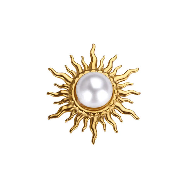 Renaissance Pearl Brooch | Bohemian Elegant High-Shine Finish