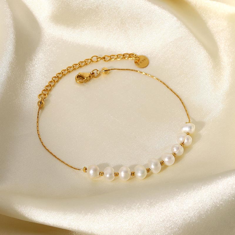 Pearl Half Chain Bracelet
