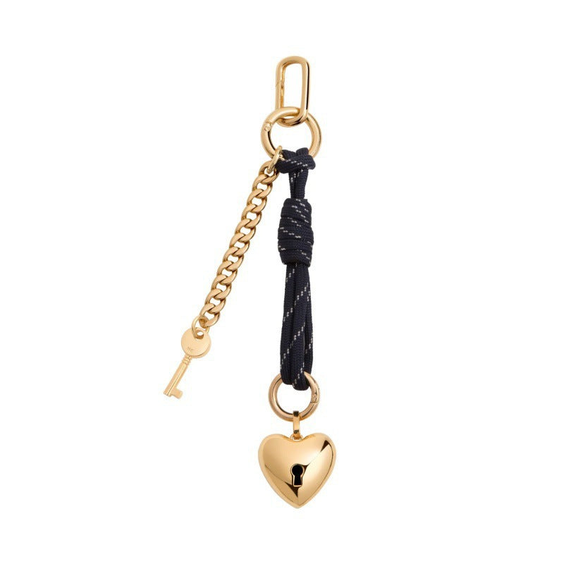 Whimsical Summer Braided Rope Enamel Keychain Bag Charm