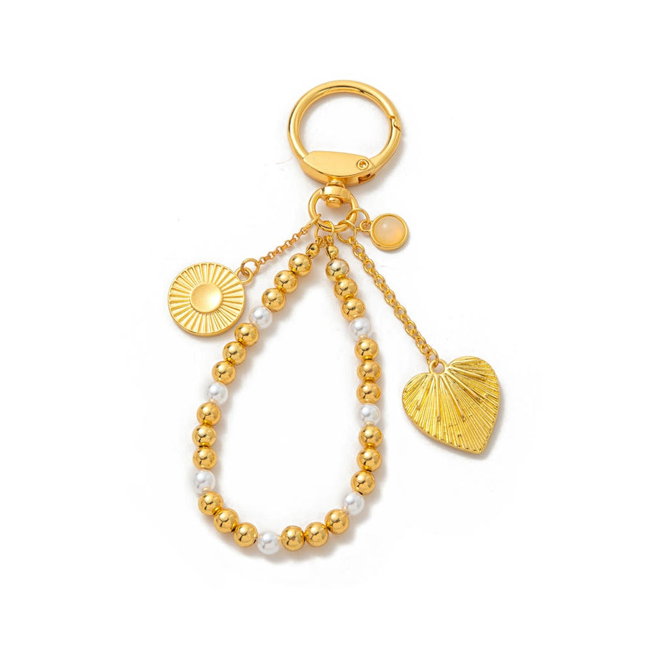 Copper 18K Gold Plated DIY Trendy Keychains Bag Charm