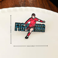 Football Player Pin | Sports Enamel Badge | Backpack cor