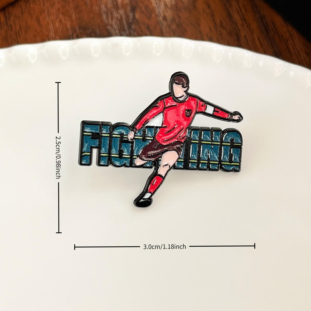 Football Player Pin | Sports Enamel Badge | Backpack cor