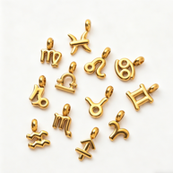 Personalized Zodiac Clog Charm 18K Gold JX26041206GK