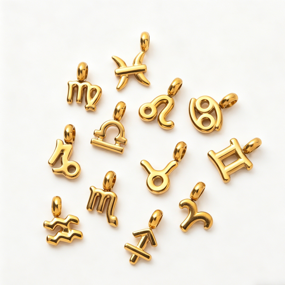 Personalized Zodiac Clog Charm 18K Gold JX26041206GK