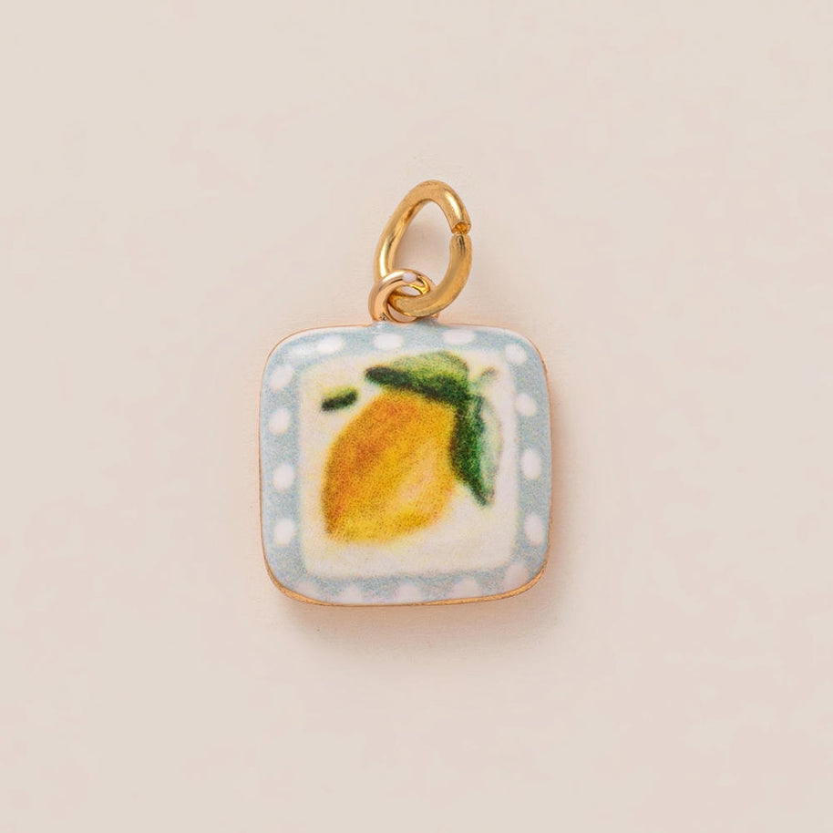 Colorful Pumpkin Bird Enamel Pendant 18K Gold Plated Women