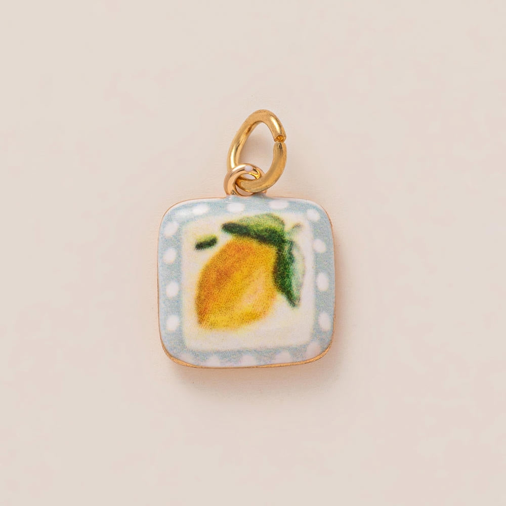 Colorful Pumpkin Bird Enamel Pendant 18K Gold Plated Women