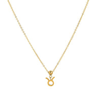 12 Zodiac Sign Charm Pendant Steel 18K Gold Tarnish Resistant