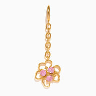 Stainless Steel Cherry Blossom flower Bag Charm Accessories