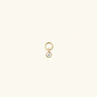 Bezel Zircon Charm