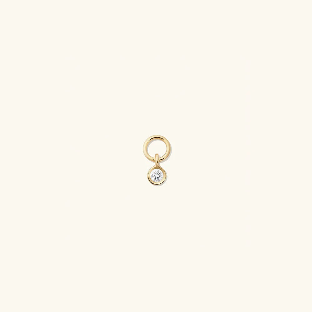 Bezel Zircon Charm