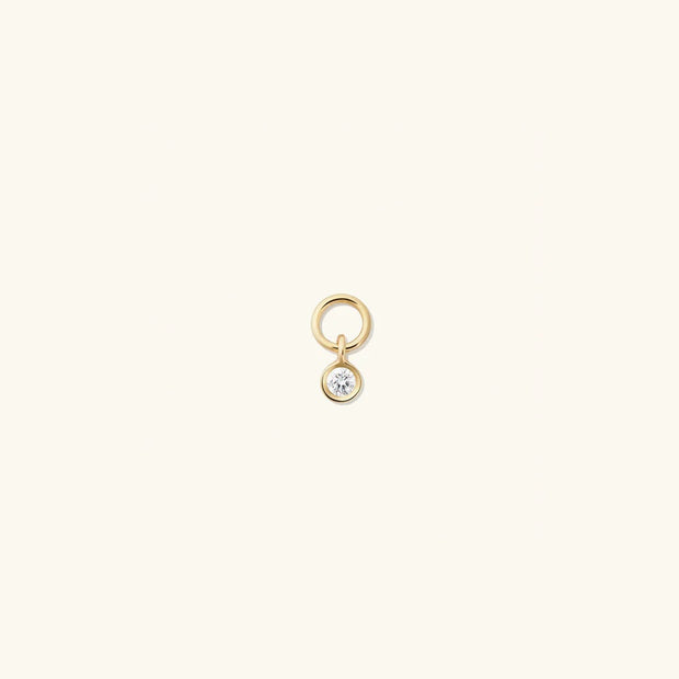 Bezel Zircon Charm