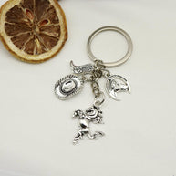 Cowboy Hat Keychain | Western Boot Charm | Classic Vintage