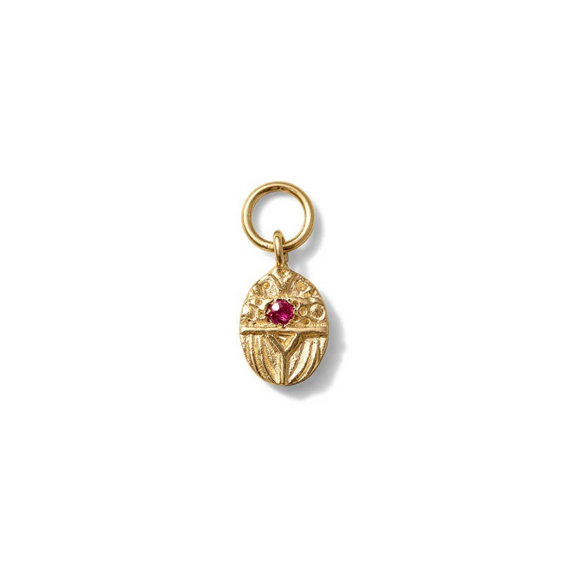CZ Pendant Steel 18K Gold Vacuum Plating Adjustable Chain
