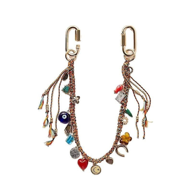 Trendy Evil Eye Braided Rope Bagpack Charm JJL3541