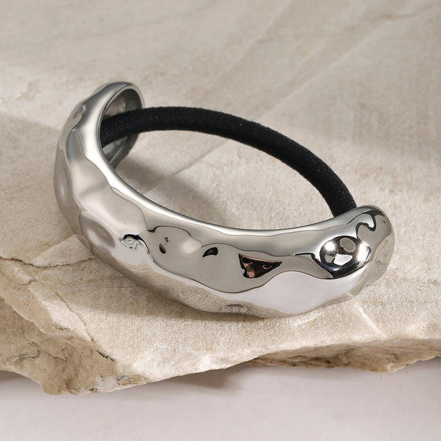 Luxury Hair Tie Stainless Steel Scrunchie JXH2403002