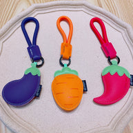 Carrot Keychain | Leather Vegetable Charm | Cute Gift