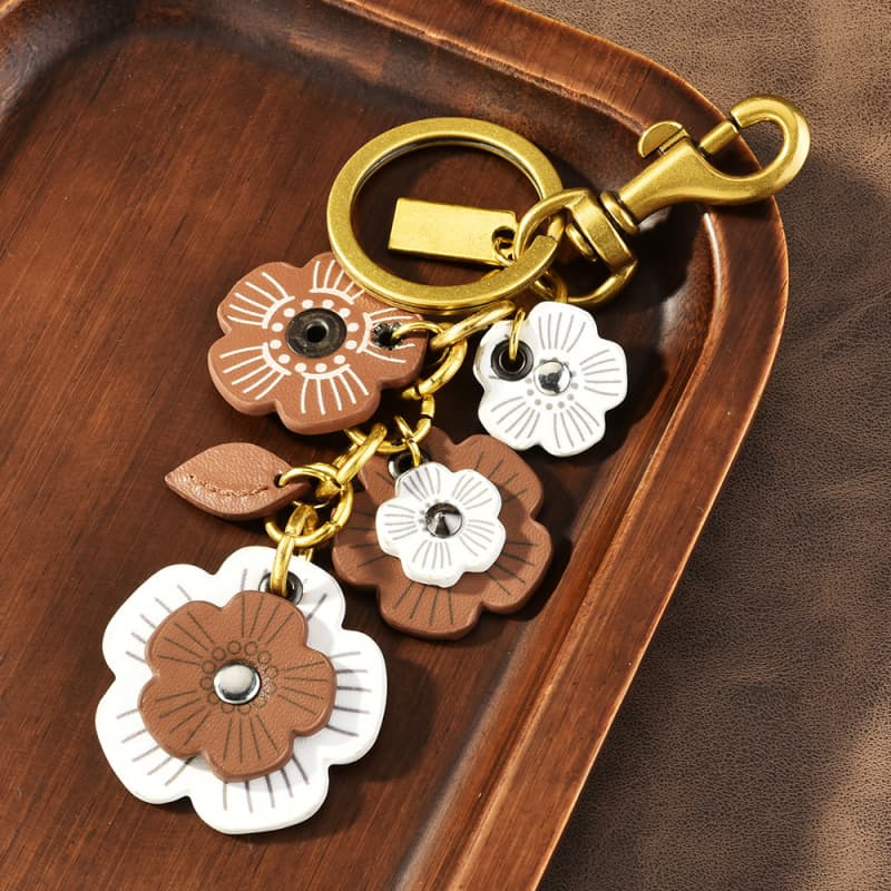 Pu Camellia Keychain JSJ241205