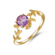 Amethyst Leaf Ring GS2503