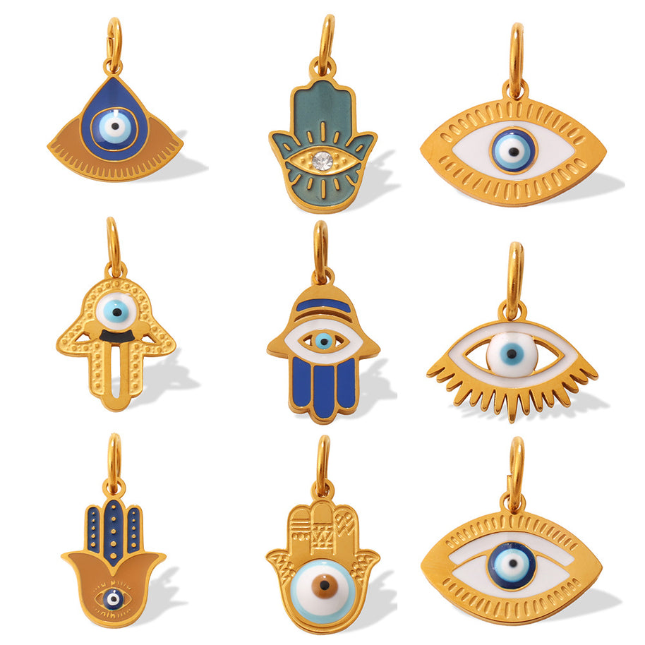 European Bohemian Hand of Fatima Pendant DIY Evil Eye Charm