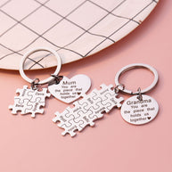 Heart Puzzle Keychain | Engrave Steel | Mother's Day