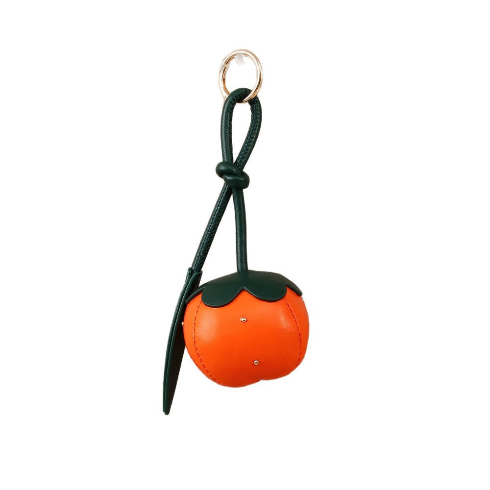 Persimmon Keychain | PU Cotton Charm | Lucky Gift