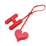Heart Letter Keychain | Leather H Charm | Handma Toy