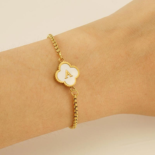 Initial Clover Bracelet