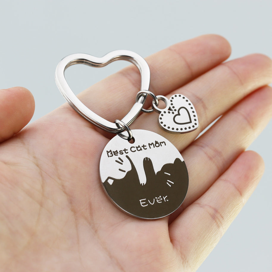 Heart Keychain | Stainle Steel Engrave | Couple Gift