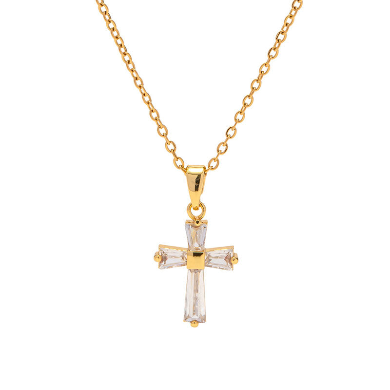 CZ Cross Necklace