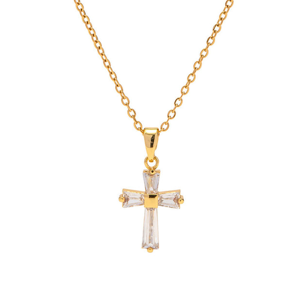 CZ Cross Necklace JXN2302071