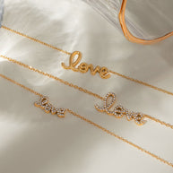 Zircon Love Chain Necklace