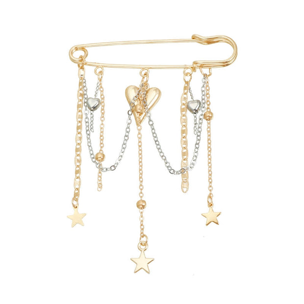 Celestial Bear Brooch | Functional Lapel Pin for Suits