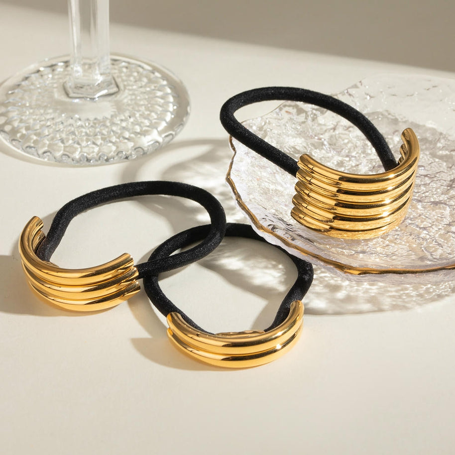Metal Hair Rope High End Ponytail Holder JXHW2407020