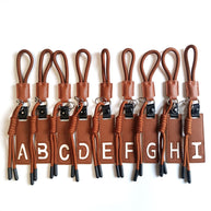 Whale Keychain | Leather Letter Charm | Cute Bag Pendant