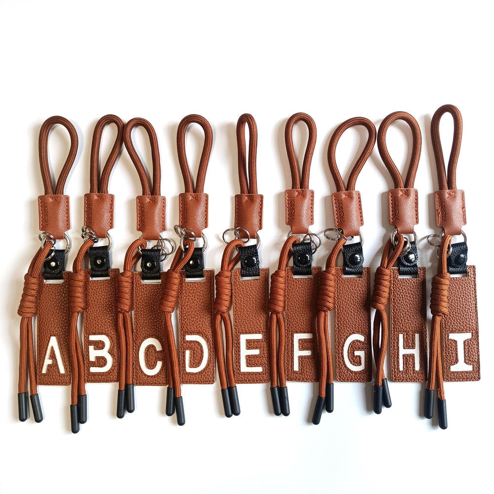 Whale Keychain | Leather Letter Charm | Cute Bag Pendant