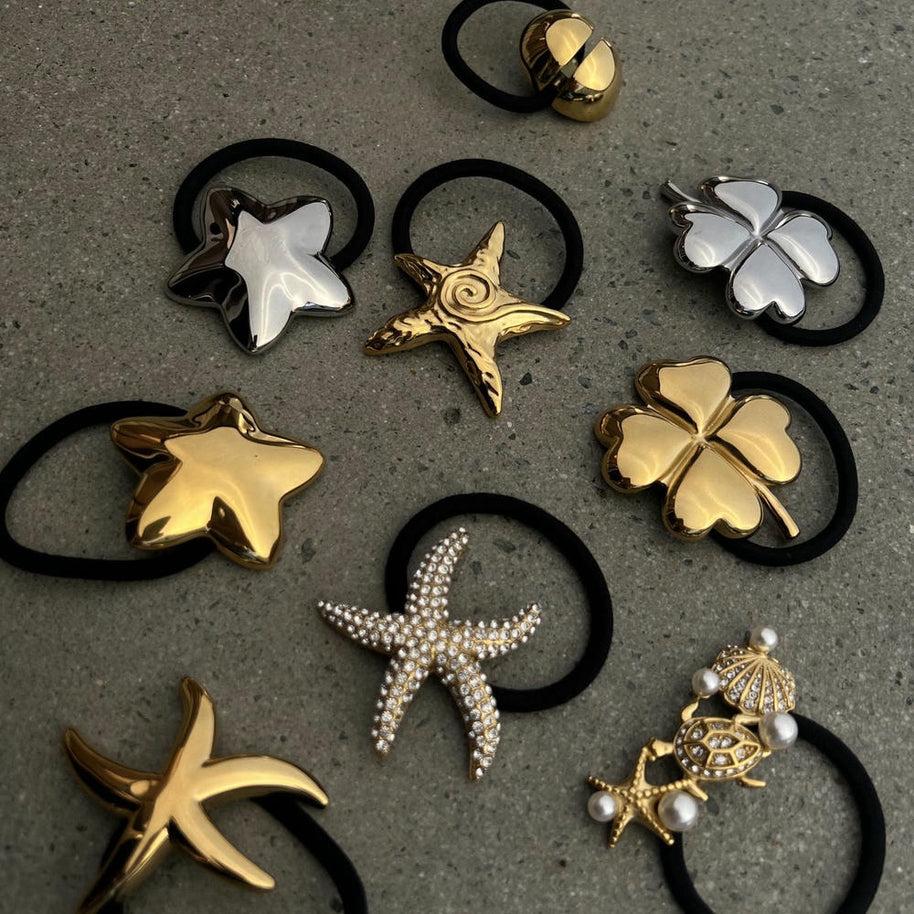 Star Hair Tie Stainless Steel Ponytail Holder JX Hot003