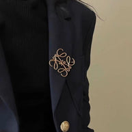 Geometric Square Brooch | Hollow-Out Pin for Coat & Blazer