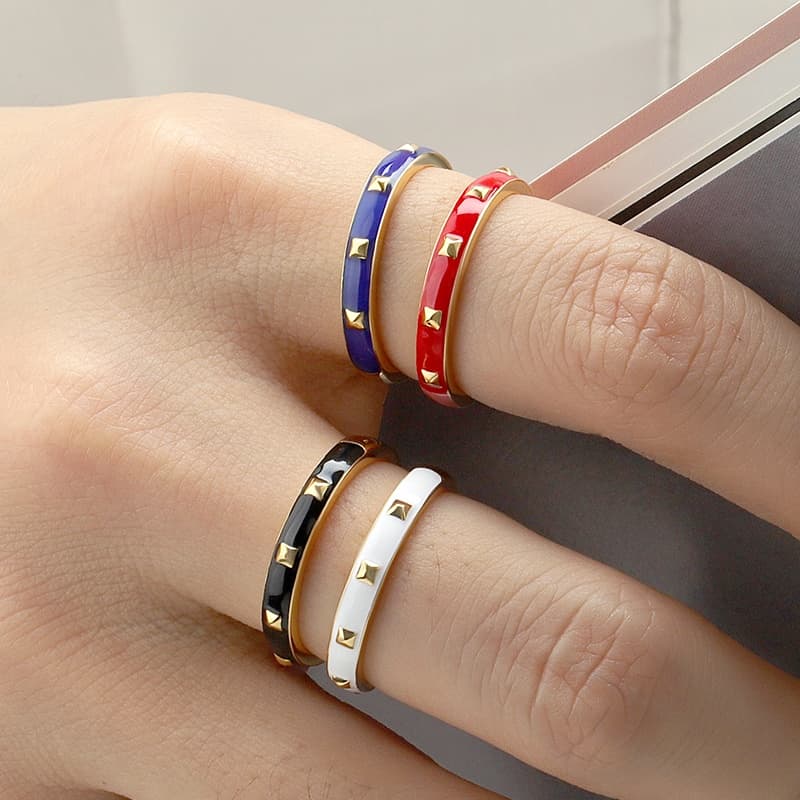 Red Enamel Ring