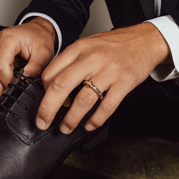 Gold Plated Stainless Steel Ring Band
